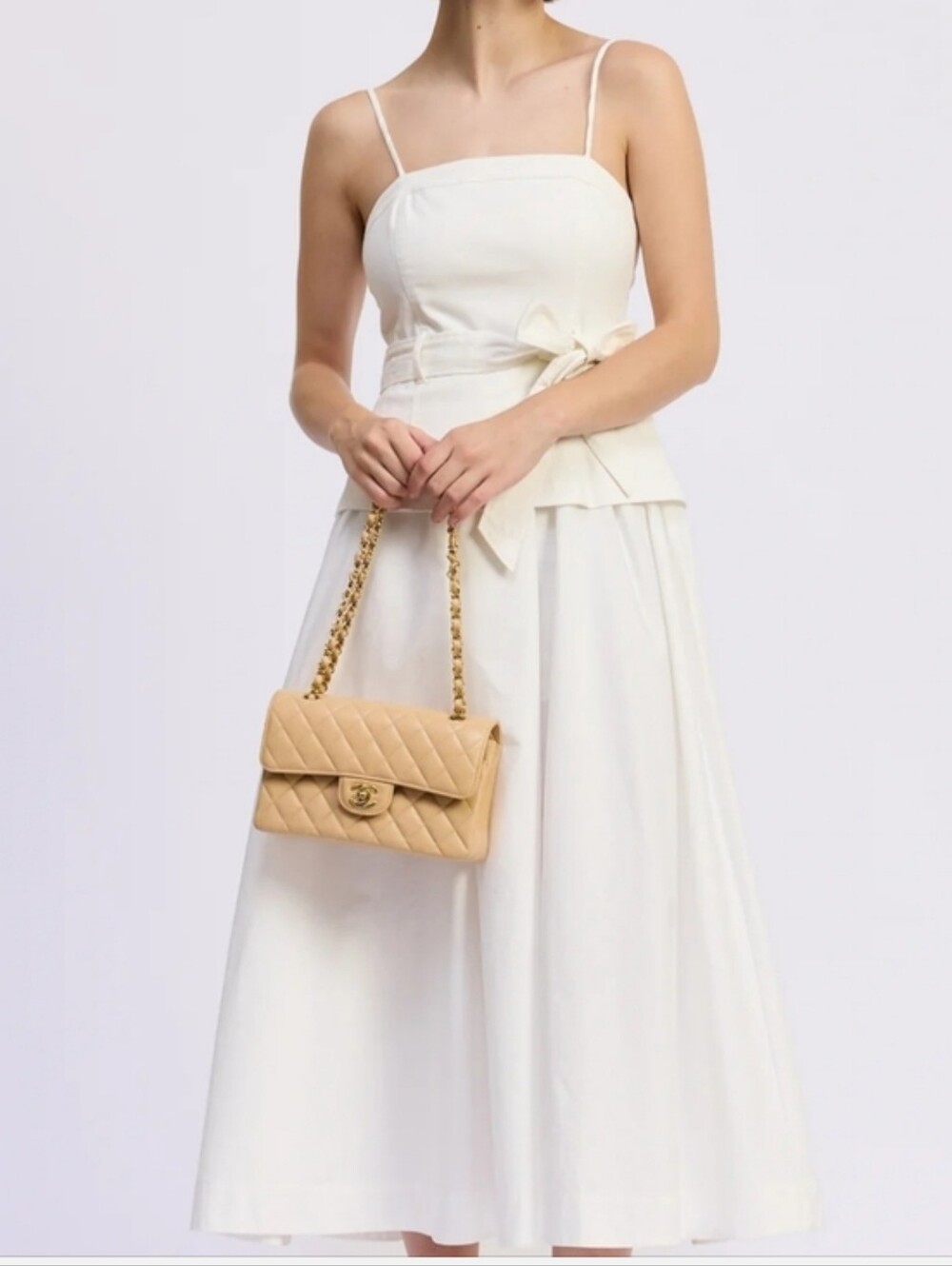 Samantha Mixed Midi Dress Top Is Denim